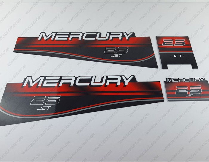 Mercury 25HP Two Stroke 1996-1998 JET Outboard Decal Kit